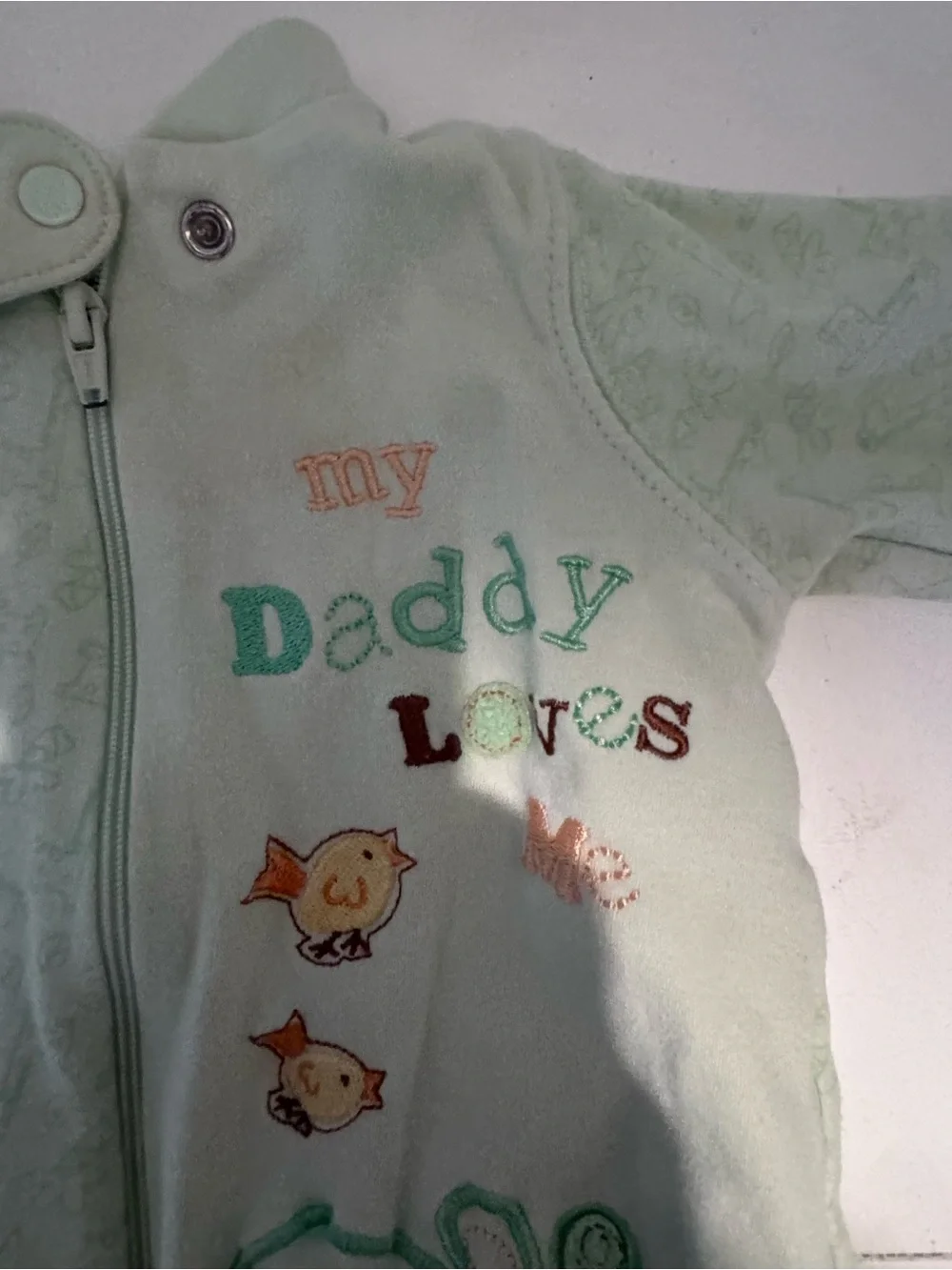 Baby One-Piece Footed Sleeper - Mint Green 